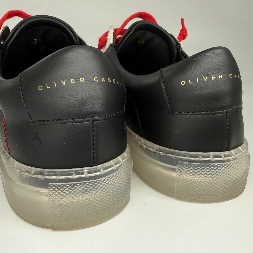 Oliver Cabell Low 1 One Metropolis EU 38 Red Black Italian Leather Sneaker Shoes